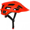 Neon Red - Back - Trespass Adults Zrpokit Cycle Helmet