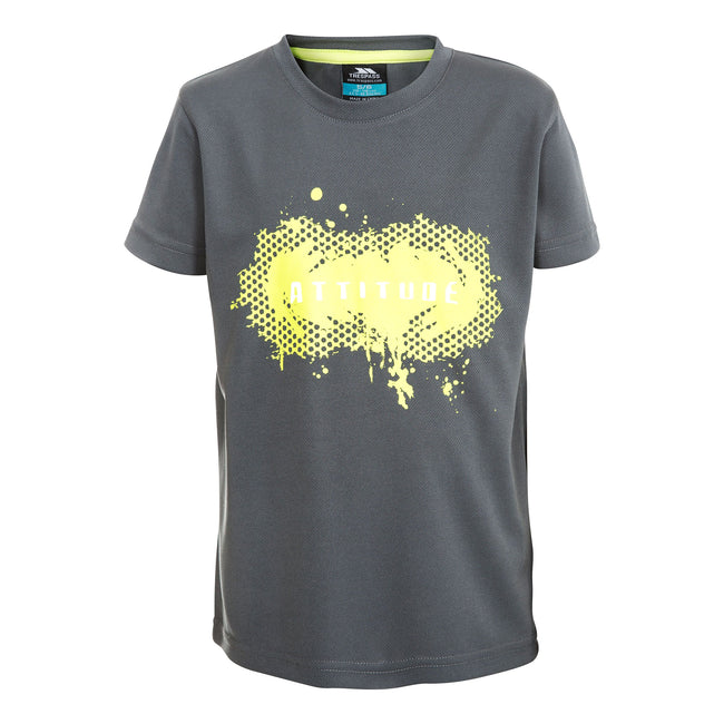 Carbon - Front - Trespass Childrens-Boys Declare Active T-Shirt