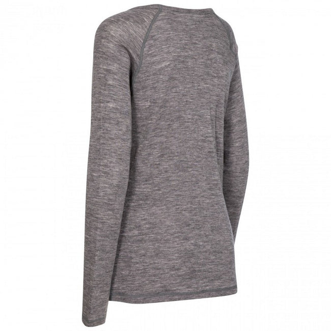 Dark Gray Marl - Back - Trespass Womens-Ladies Libra Merino Base Layer Top