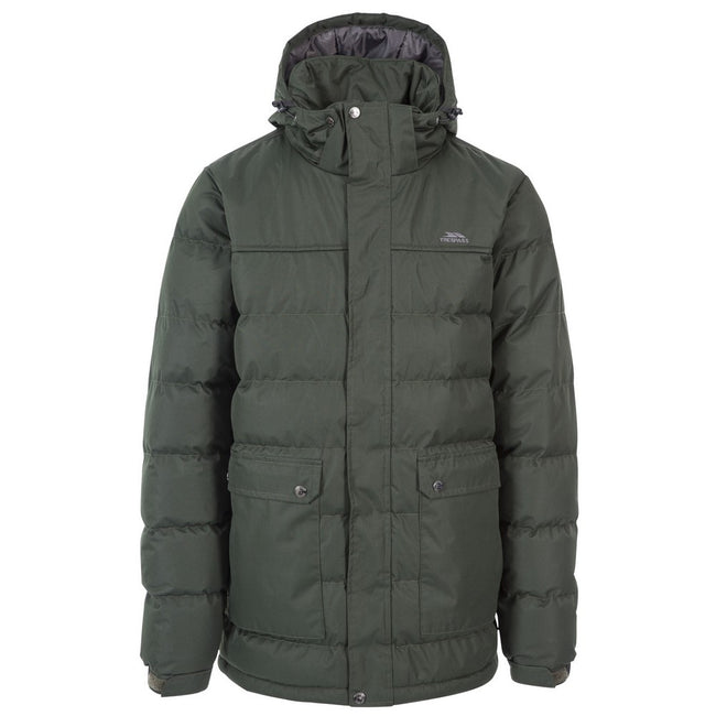 Olive - Front - Trespass Mens Specter Waterproof Padded Jacket