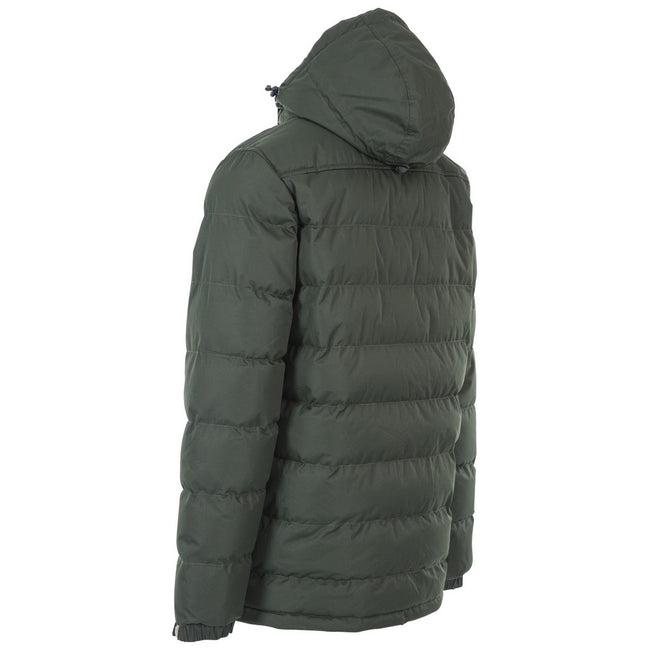 Olive - Back - Trespass Mens Specter Waterproof Padded Jacket