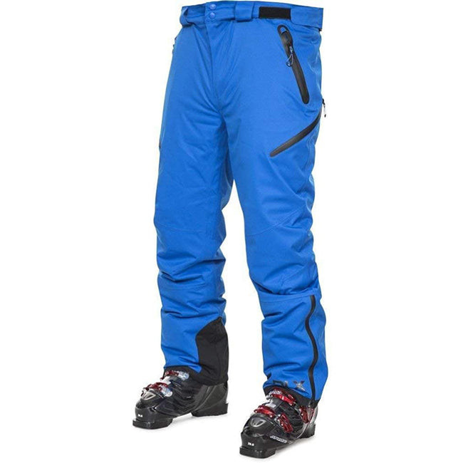 Blue - Side - Trespass Mens Kristoff Stretch Ski Pants