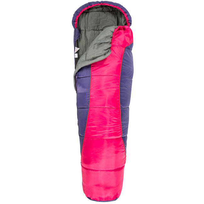 Purple - Back - Trespass Childrens-Kids Bunka Sleeping Bag