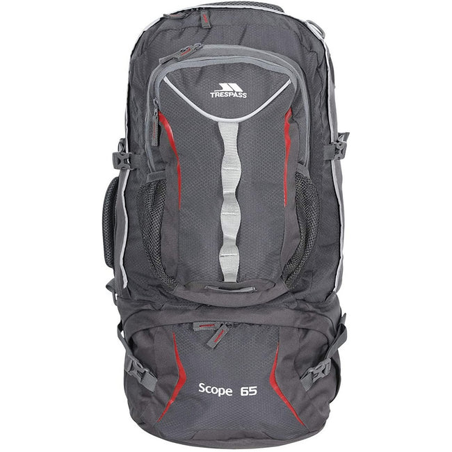 Ash - Front - Trespass Scope Rucksack (65L)