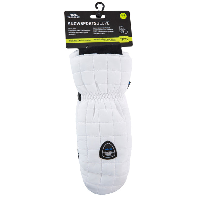 White - Back - Trespass Pikido Mittens