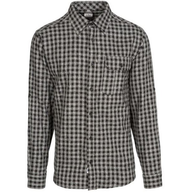 Black Check - Front - Trespass Mens Participate Shirt