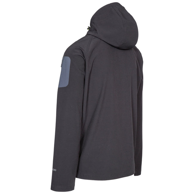 Black - Back - Trespass Mens Delgado DLX Softshell Jacket