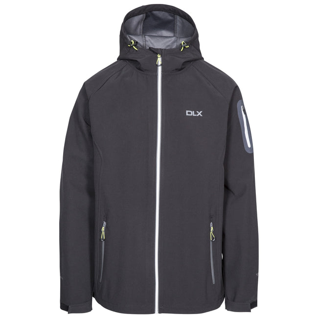Black - Front - Trespass Mens Delgado DLX Softshell Jacket