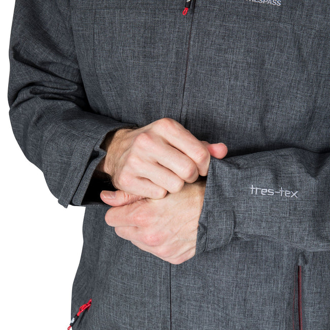 Dark Gray - Pack Shot - Trespass Mens Moonshine Waterproof Jacket