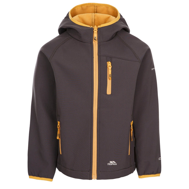 Dark Grey - Front - Trespass Childrens-Kids Kian Softshell Jacket