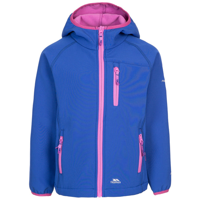 Dark Blue - Front - Trespass Childrens-Kids Kian Softshell Jacket