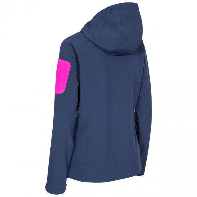Navy - Back - Trespass Womens-Ladies Landry Waterproof Softshell Jacket