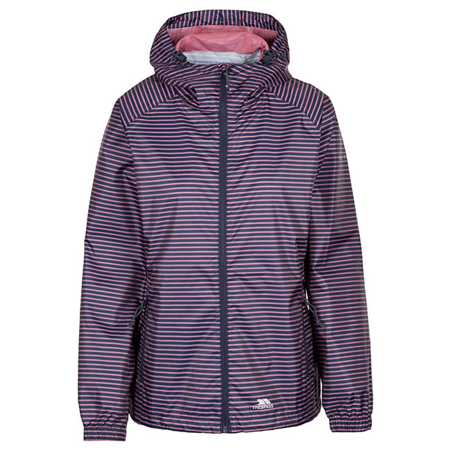 Rose Blush Print - Front - Trespass Womens-Ladies Indulge Waterproof Packaway Jacket
