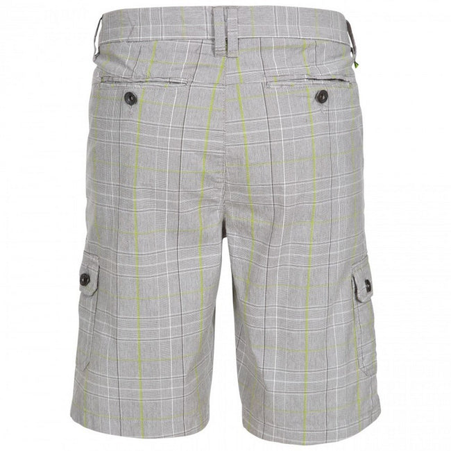 Oatmeal Check - Back - Trespass Earwig Mens Cargo Shorts