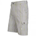Oatmeal Check - Side - Trespass Earwig Mens Cargo Shorts