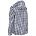 Navy Gingham - Back - Trespass Dignity WomensLadies Printed Waterproof Jacket
