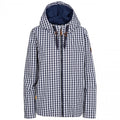 Navy Gingham - Front - Trespass Dignity WomensLadies Printed Waterproof Jacket