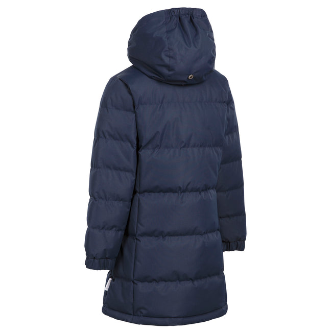 Navy - Back - Trespass Girls Tiffy Padded Coat