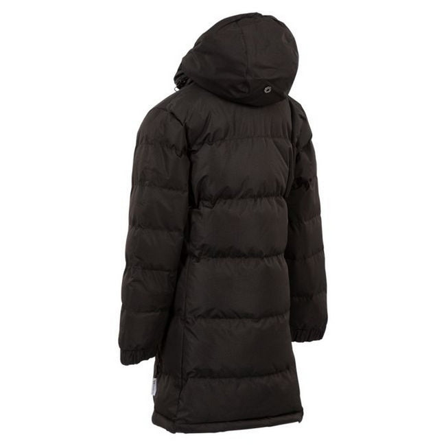 Black - Back - Trespass Girls Tiffy Padded Coat