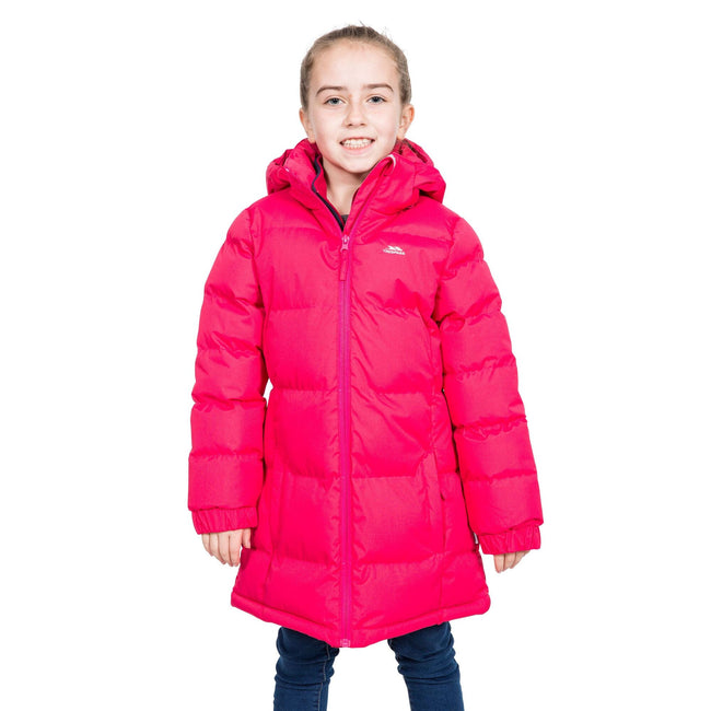 Deep Pink - Back - Trespass Girls Tiffy Padded Coat