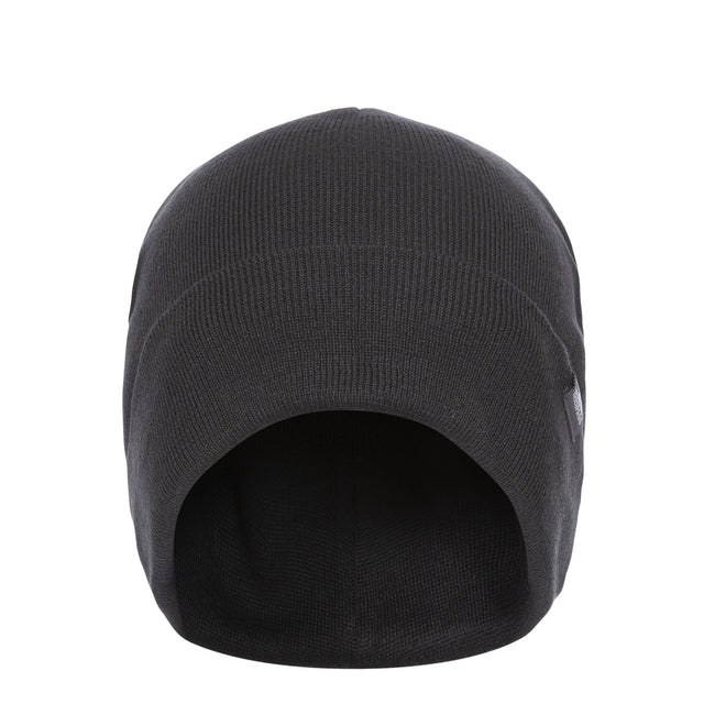 Black - Back - Trespass Unisex Beanie Hat