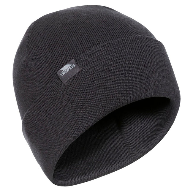 Black - Front - Trespass Unisex Beanie Hat