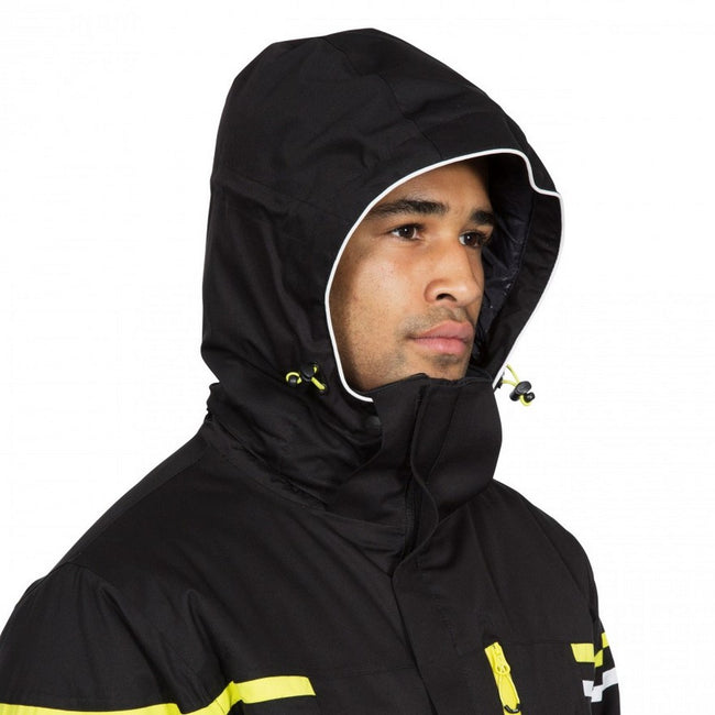 Black - Close up - Trespass Mens Gonzalez DLX Ski Jacket