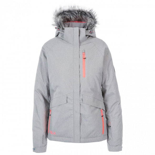 Platinum Marl - Front - Trespass Womens-Ladies Francesca DLX Ski Jacket