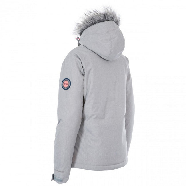 Platinum Marl - Back - Trespass Womens-Ladies Francesca DLX Ski Jacket