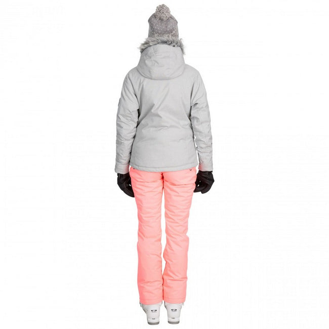 Platinum Marl - Side - Trespass Womens-Ladies Francesca DLX Ski Jacket
