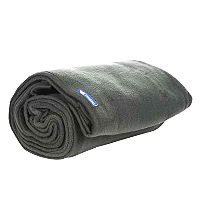Charcoal - Front - Trespass Snuggles Fleece Trail Blanket