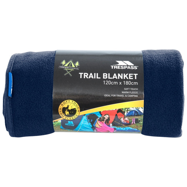 Navy Blue - Close up - Trespass Snuggles Fleece Trail Blanket