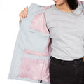 Gray Marl - Side - Trespass Womens-Ladies Virtual Waterproof Jacket