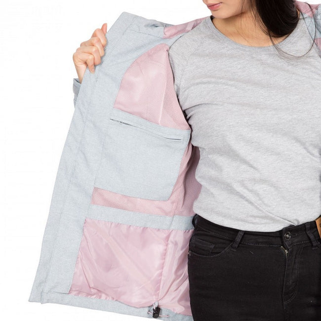 Gray Marl - Side - Trespass Womens-Ladies Virtual Waterproof Jacket