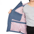 Navy Marl - Side - Trespass Womens-Ladies Virtual Waterproof Jacket