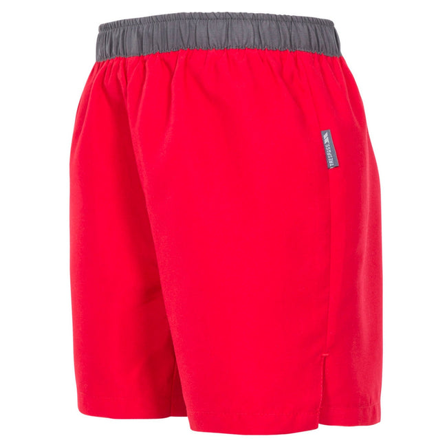 Red - Back - Trespass Childrens Boys Sanded Swimming Trunks