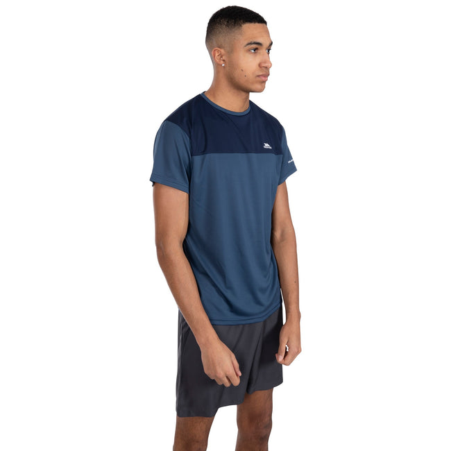 Navy - Side - Trespass Mens Jacob Active T-Shirt