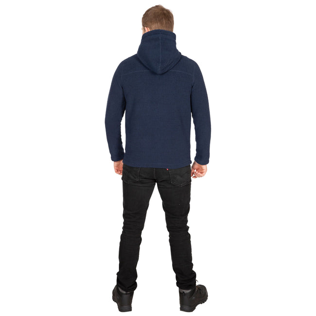 Navy - Side - Trespass Mens Napperton Fleece Jacket