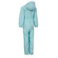 Pale Mint - Back - Trespass Childrens-Kids Button Rain Suit