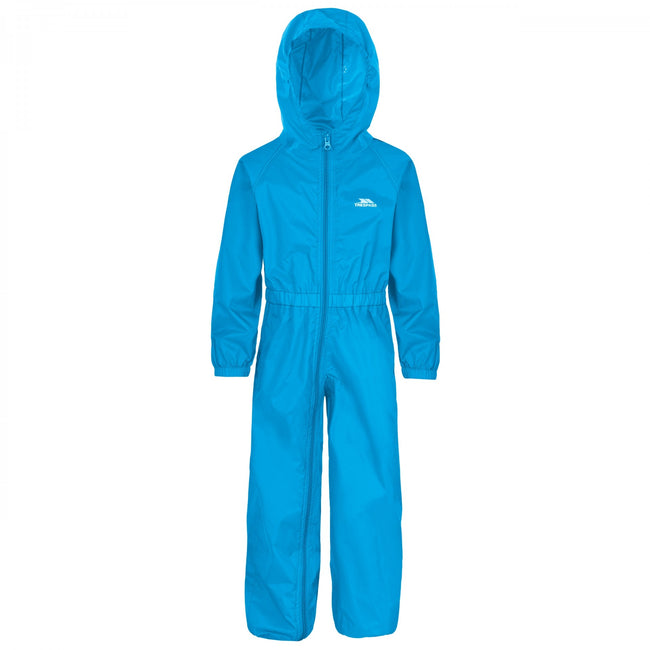 Blue - Front - Trespass Babies Button Rain Suit