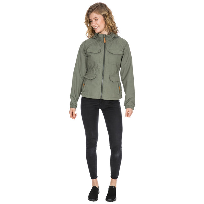 Moss - Back - Trespass Womens-Ladies Busybee Waterproof Jacket