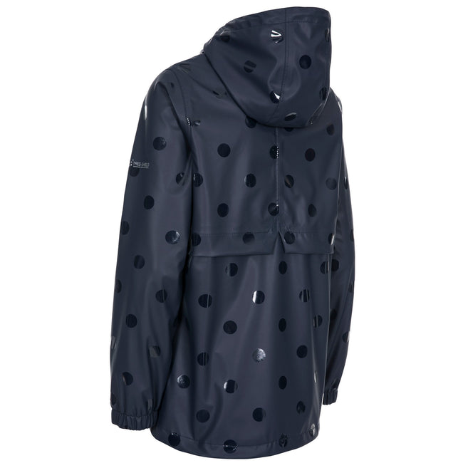 Navy Dot - Back - Trespass Womens-Ladies Farewell Waterproof Jacket
