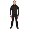 Black - Side - Trespass Mens Robins Hooded 1-2 Zip Top