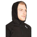Black - Lifestyle - Trespass Mens Robins Hooded 1-2 Zip Top