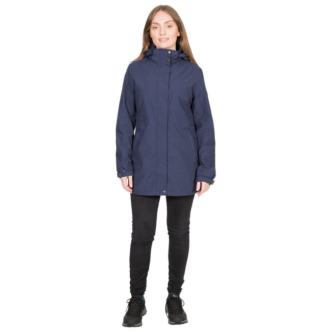 Navy - Side - Trespass Womens-Ladies Sabine Waterproof Jacket