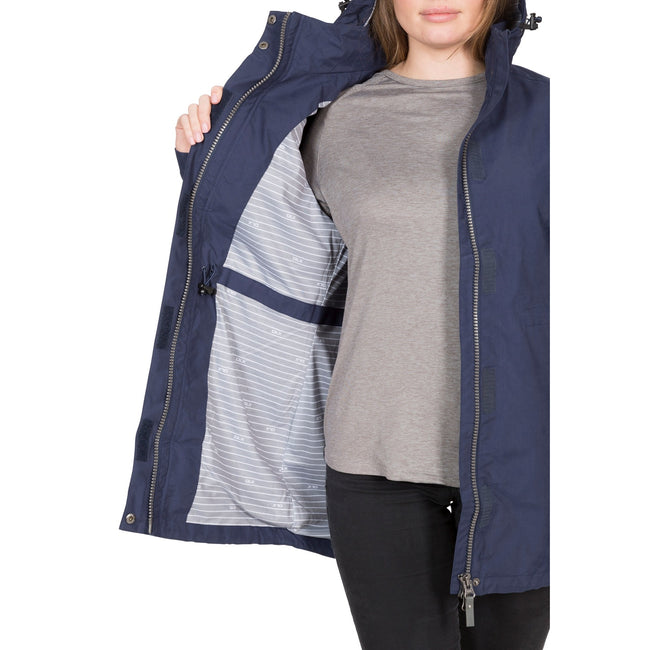 Navy - Pack Shot - Trespass Womens-Ladies Sabine Waterproof Jacket