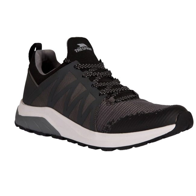 Gray-Black-White - Front - Trespass Mens Ruairi Active Sneakers