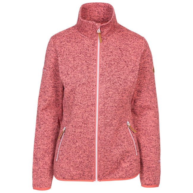 Rhubarb Red - Front - Trespass Womens-Ladies Keepsake Fleece Jacket