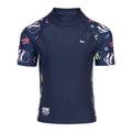 Navy - Front - Trespass Childrens-Kids Jella Rash Guard