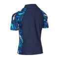 Navy-Green - Side - Trespass Childrens-Kids Jella Rash Guard